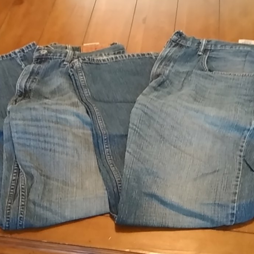 Levi Strauss mens 2 pair of medium wash jeans